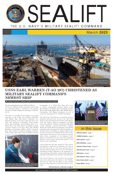 2023 年 3 月 - 军事海运司令部 - Navy.mil